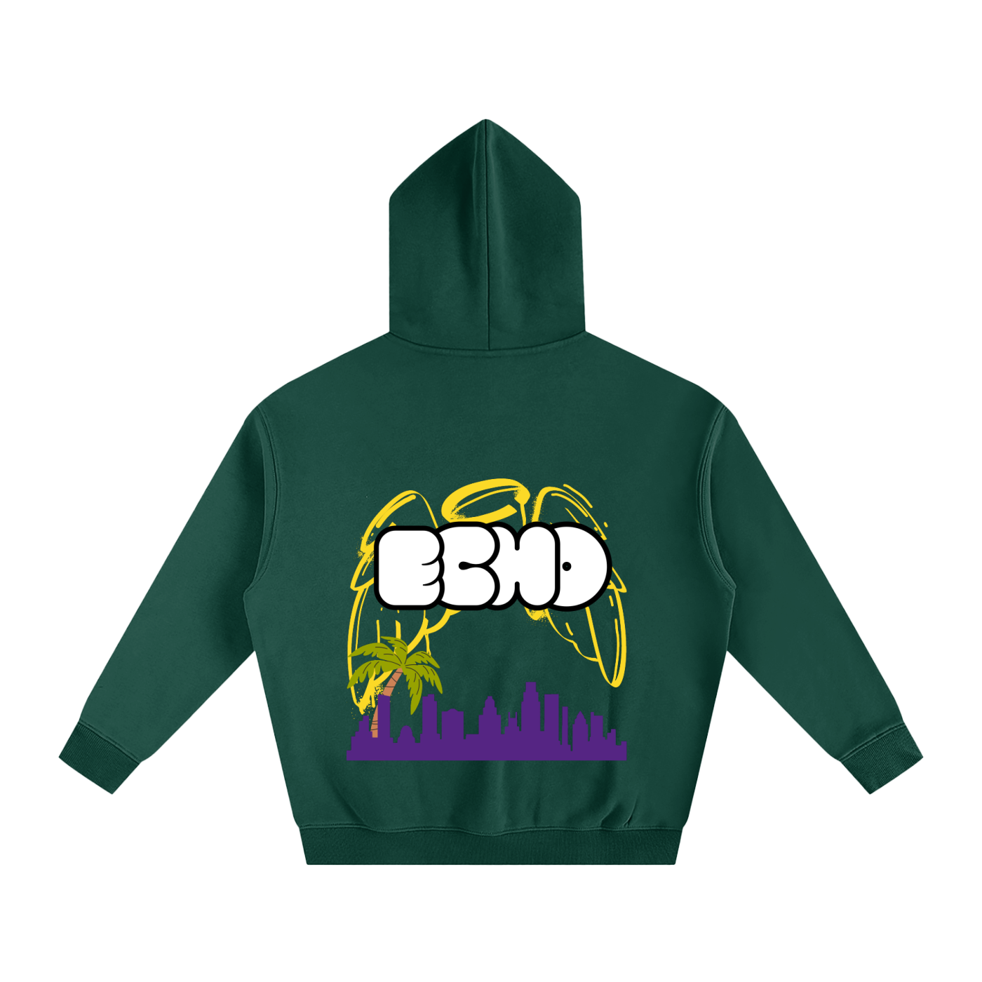 ECHO Oversized Fleeced Hoodie City Of Angels