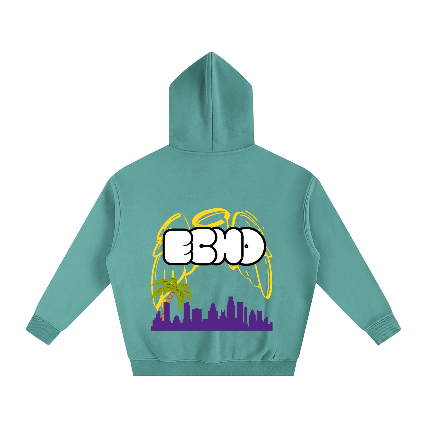 ECHO Oversized Fleeced Hoodie City Of Angels
