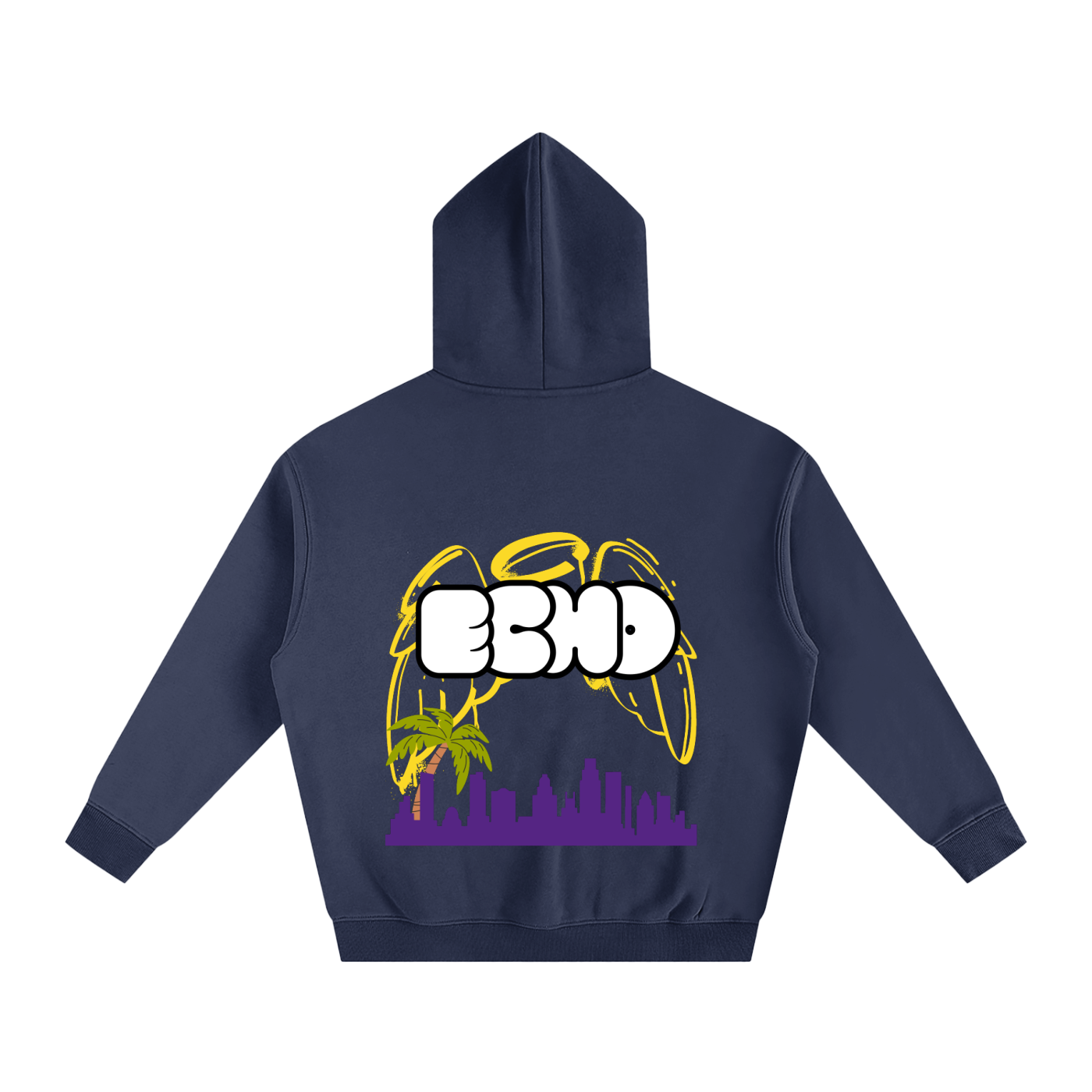 ECHO Oversized Fleeced Hoodie City Of Angels