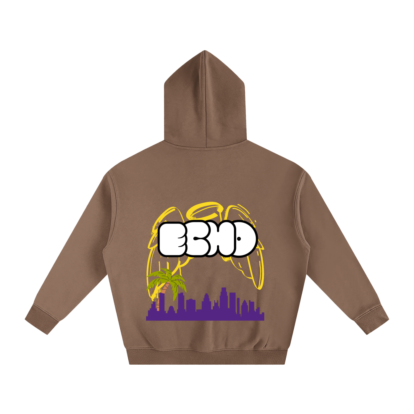 ECHO Oversized Fleeced Hoodie City Of Angels
