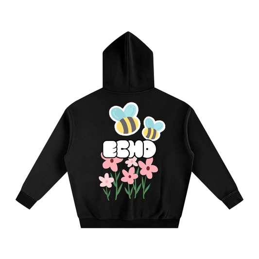 ECHO Oversized Fleeced Hoodie Spring Flowers