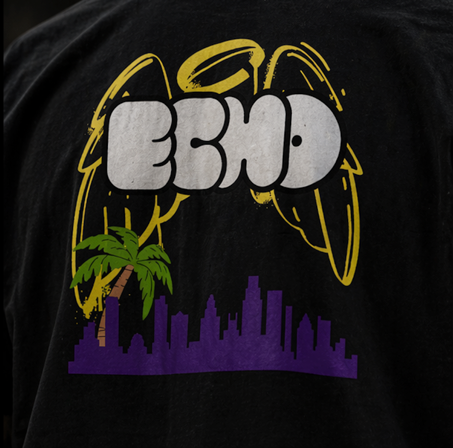 ECHO Oversized Fleeced Hoodie City Of Angels