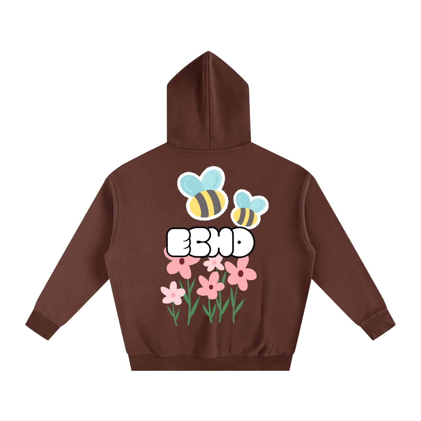 ECHO Oversized Fleeced Hoodie Spring Flowers