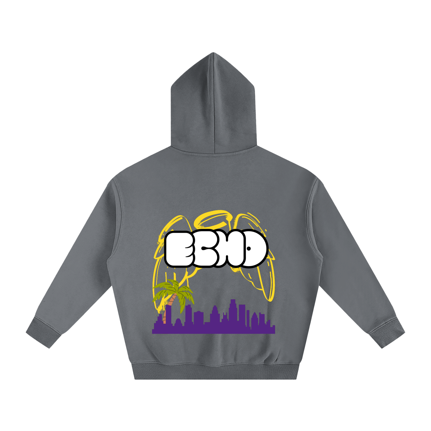 ECHO Oversized Fleeced Hoodie City Of Angels