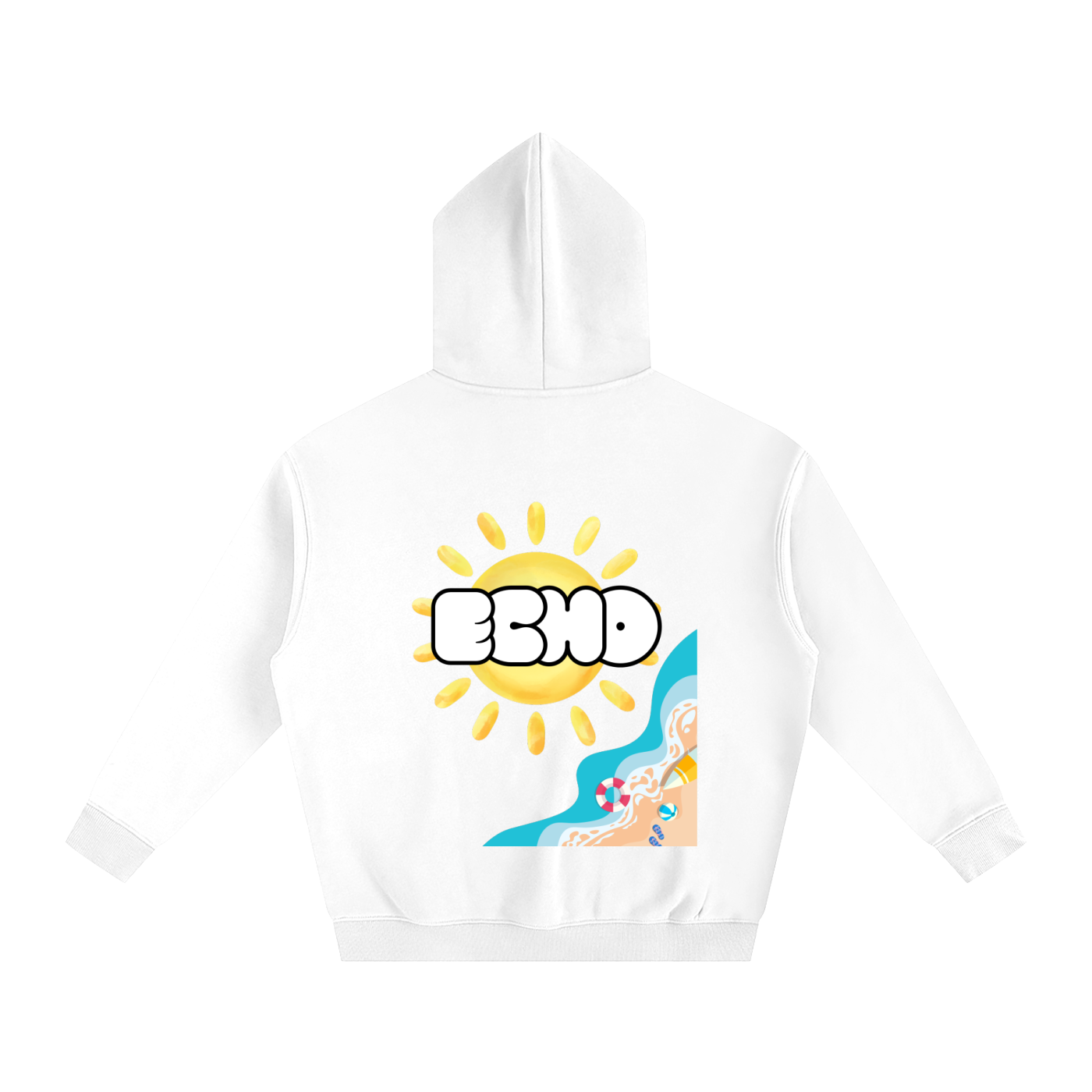 ECHO Oversized Fleeced Hoodie Waves