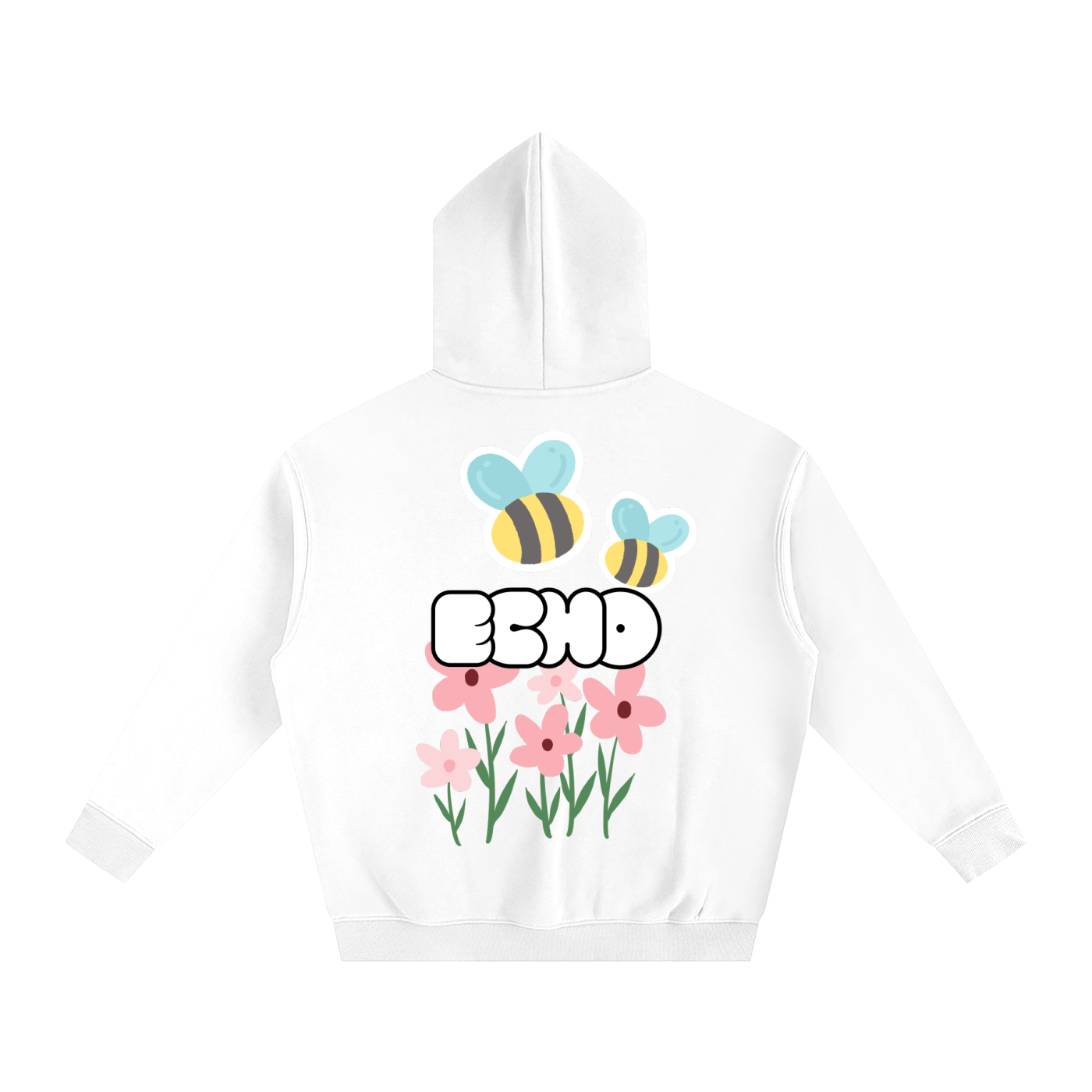 ECHO Oversized Fleeced Hoodie Spring Flowers