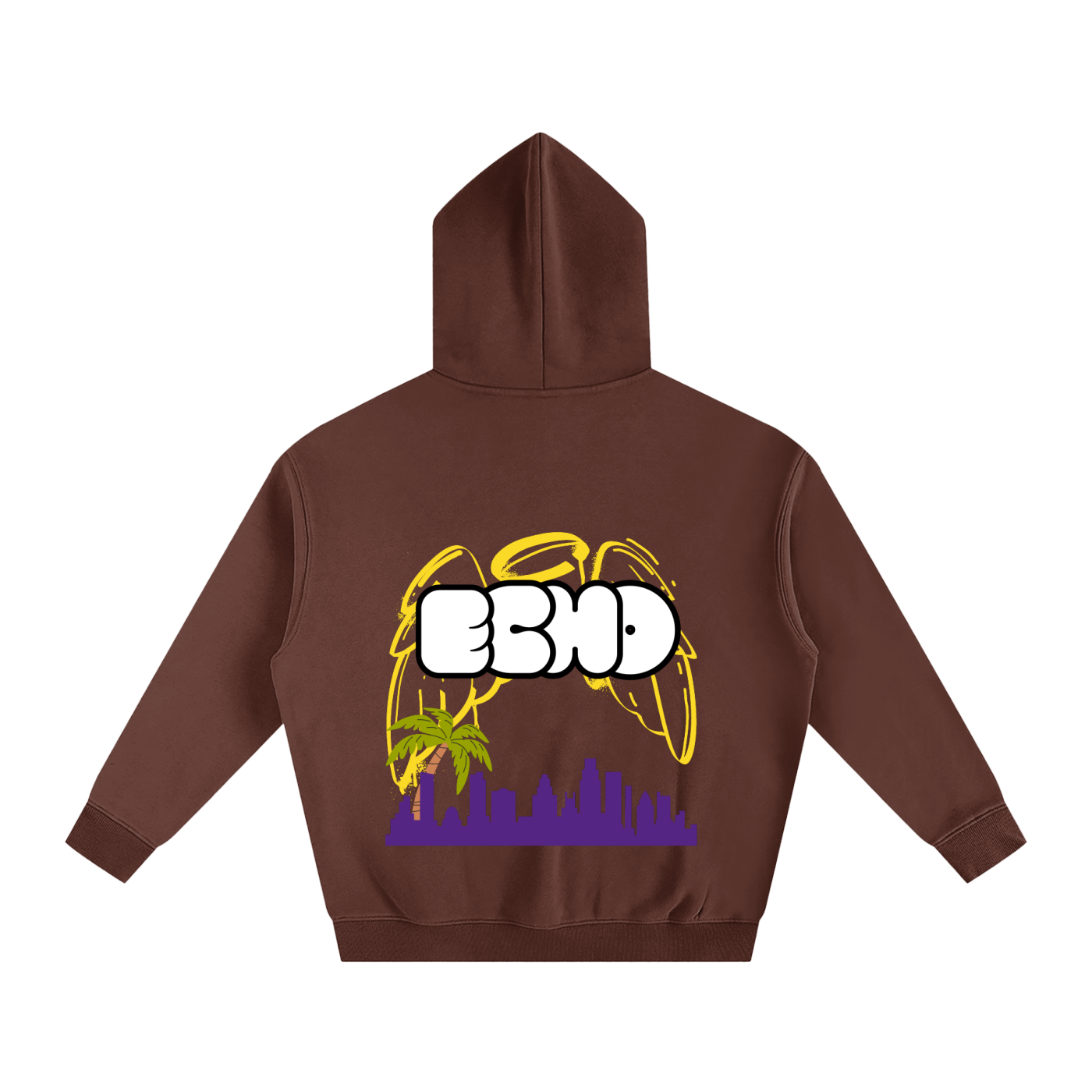 ECHO Oversized Fleeced Hoodie City Of Angels