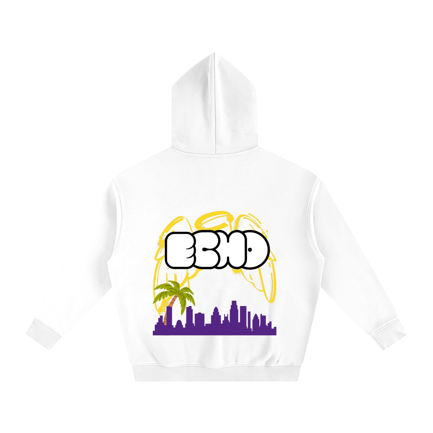 ECHO Oversized Fleeced Hoodie City Of Angels